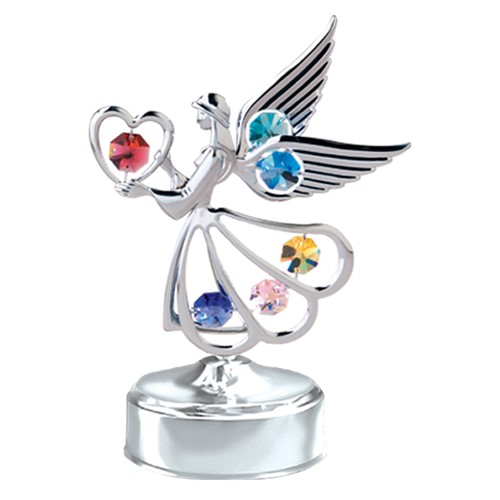 Angel w/ Heart Music Box w/ Swarovski Crystals - Mascot USA