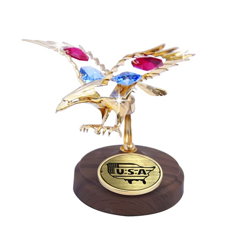 24k Gold Plated Eagle USA w/ Swarovski | Mascot USA